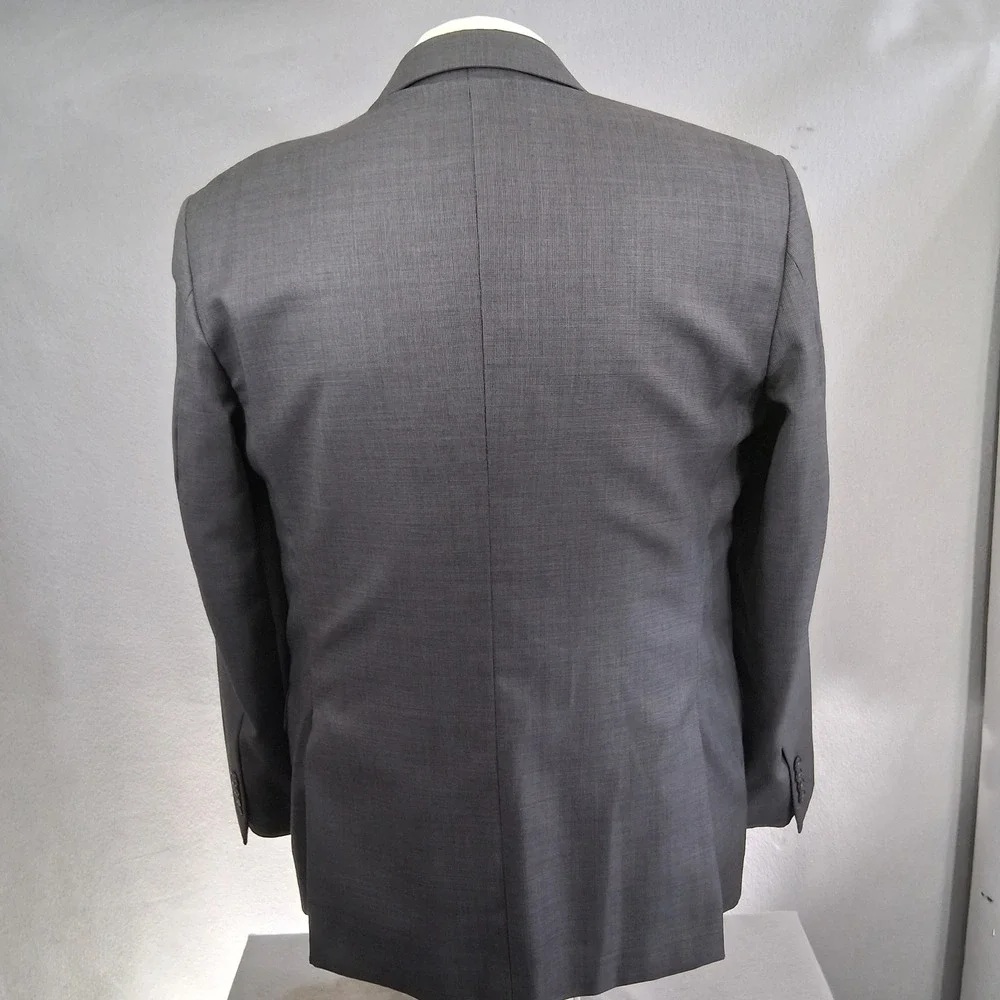 Jos. A. Bank Joseph Sport Coat 42R Gray Micro Houndstooth Slim Fit Double Vent